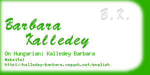 barbara kalledey business card